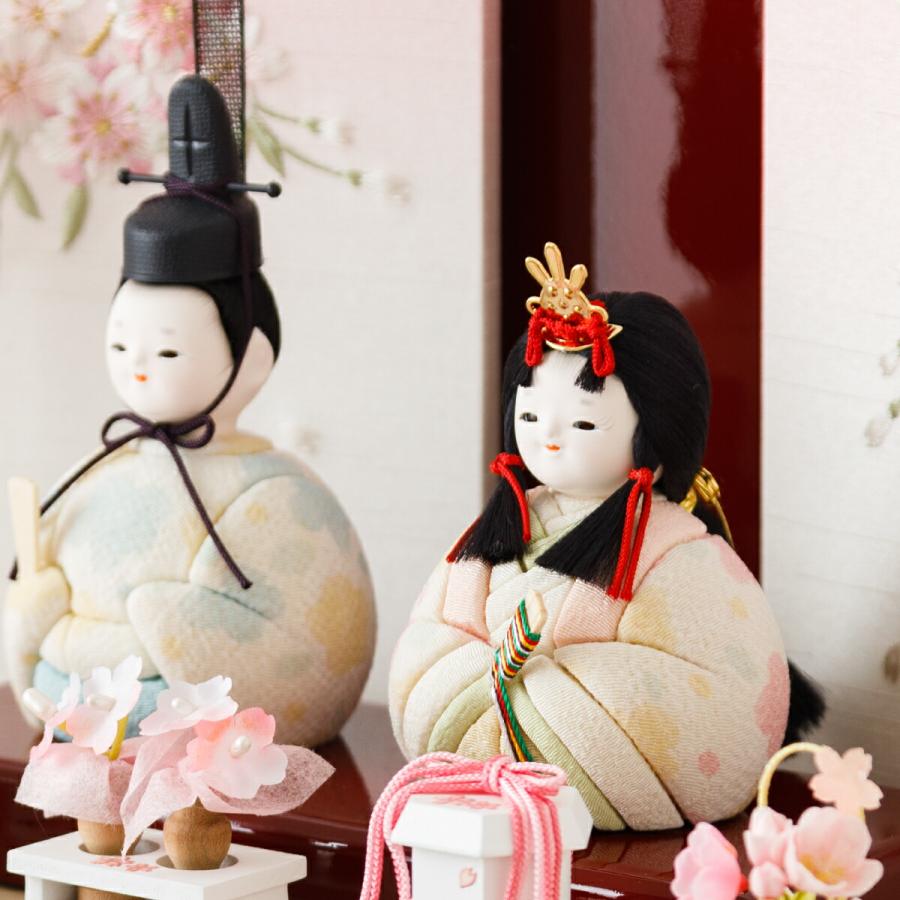 ぷりふあ 雛人形 コンパクト おしゃれ かわいい 木目込み Wood style