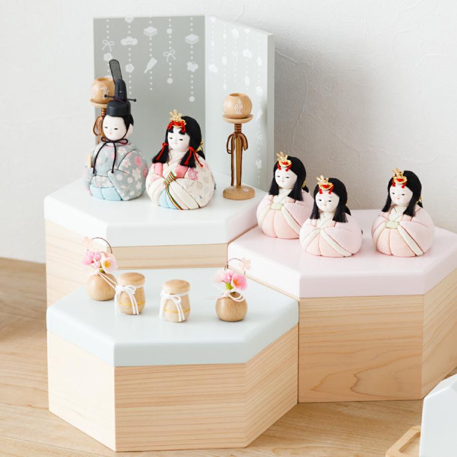 ぷりふあ 雛人形 収納飾り コンパクト おしゃれ かわいい インテリア