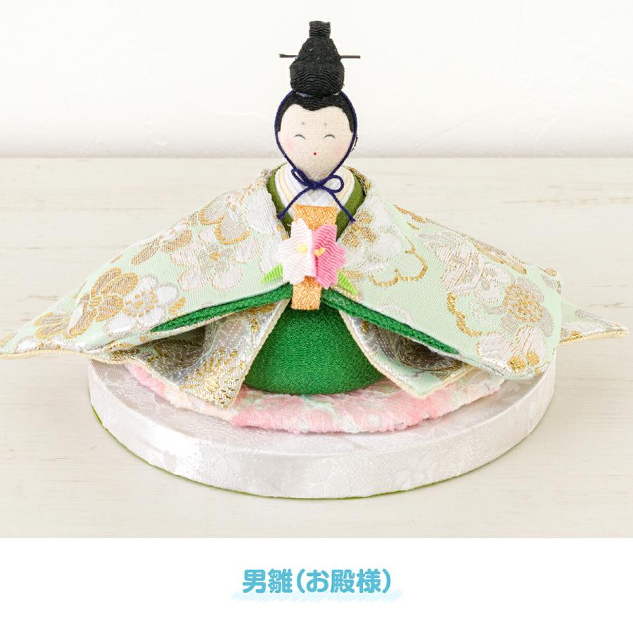 雛人形 ちりめん ケース飾り コンパクト おしゃれ ミニ お雛様