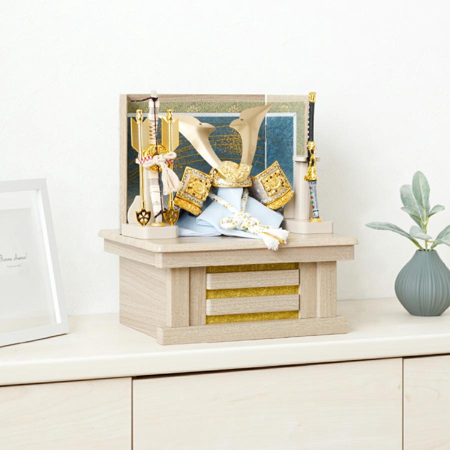 五月人形 コンパクト おしゃれ 兜飾り 収納飾り 5月人形 モダン