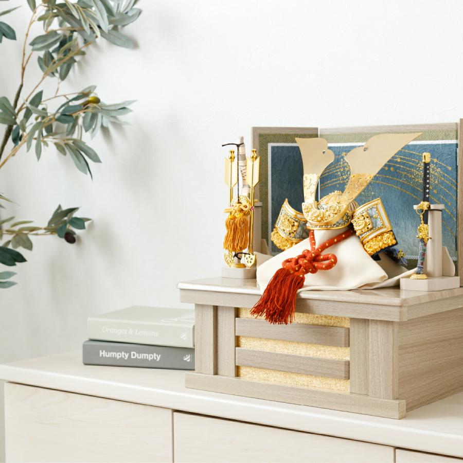 五月人形 コンパクト おしゃれ 兜飾り 収納飾り 5月人形 モダン