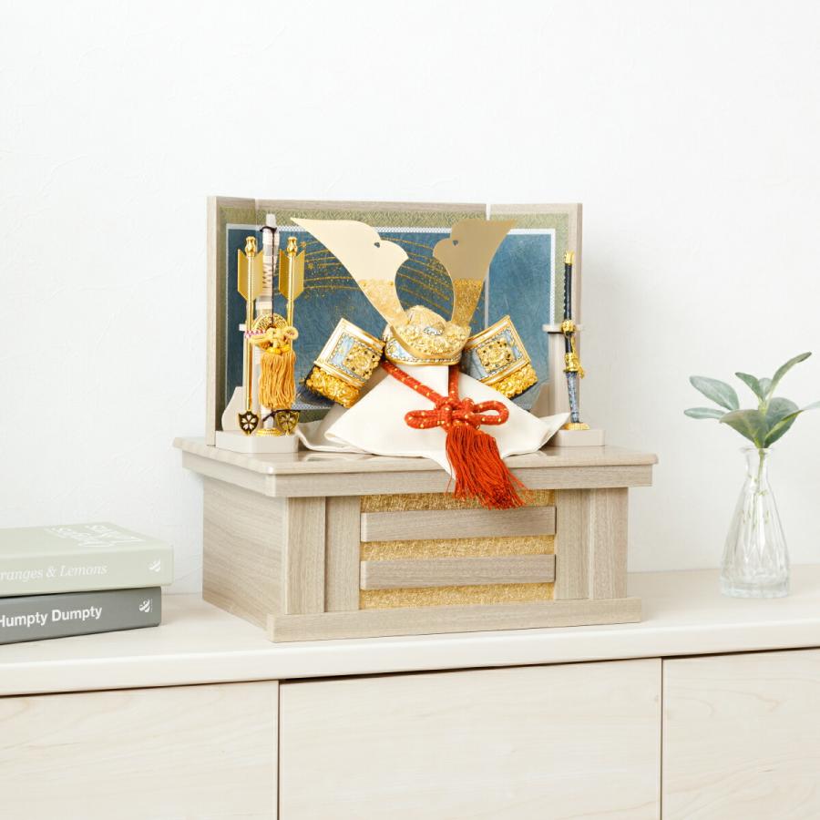 五月人形 コンパクト おしゃれ 兜飾り 収納飾り 5月人形 モダン