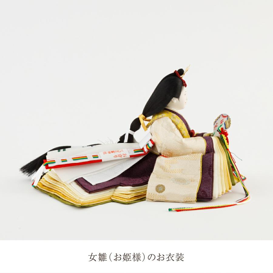 ブランド登録なし☆【完売間近】 ひな人形 雛人形 おしゃれ お雛様 高級 インテリア モダン 清水久遊作 衣裳着雛 ひいな 正絹刺繍親王 親王平飾り