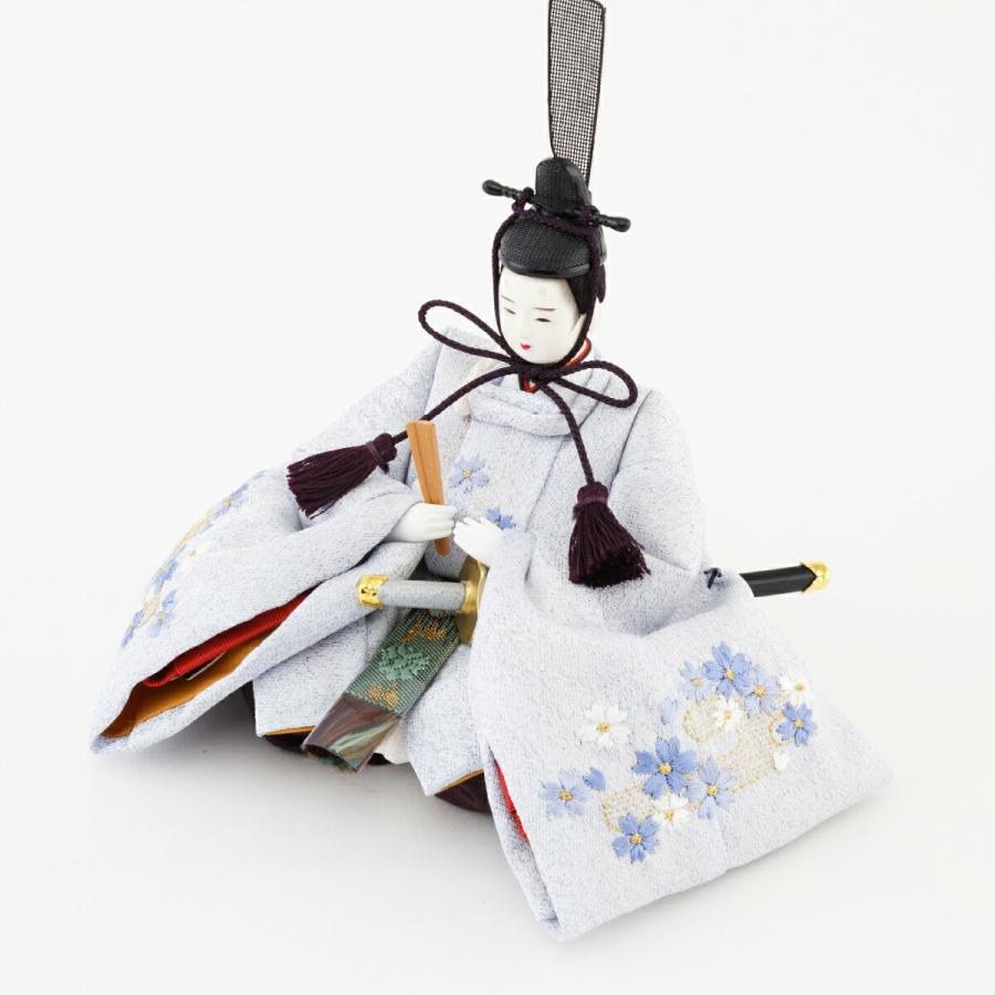 雛人形 おしゃれ ひな人形 柴田家千代 葵 親王 かすみ桜 刺繍 飾り
