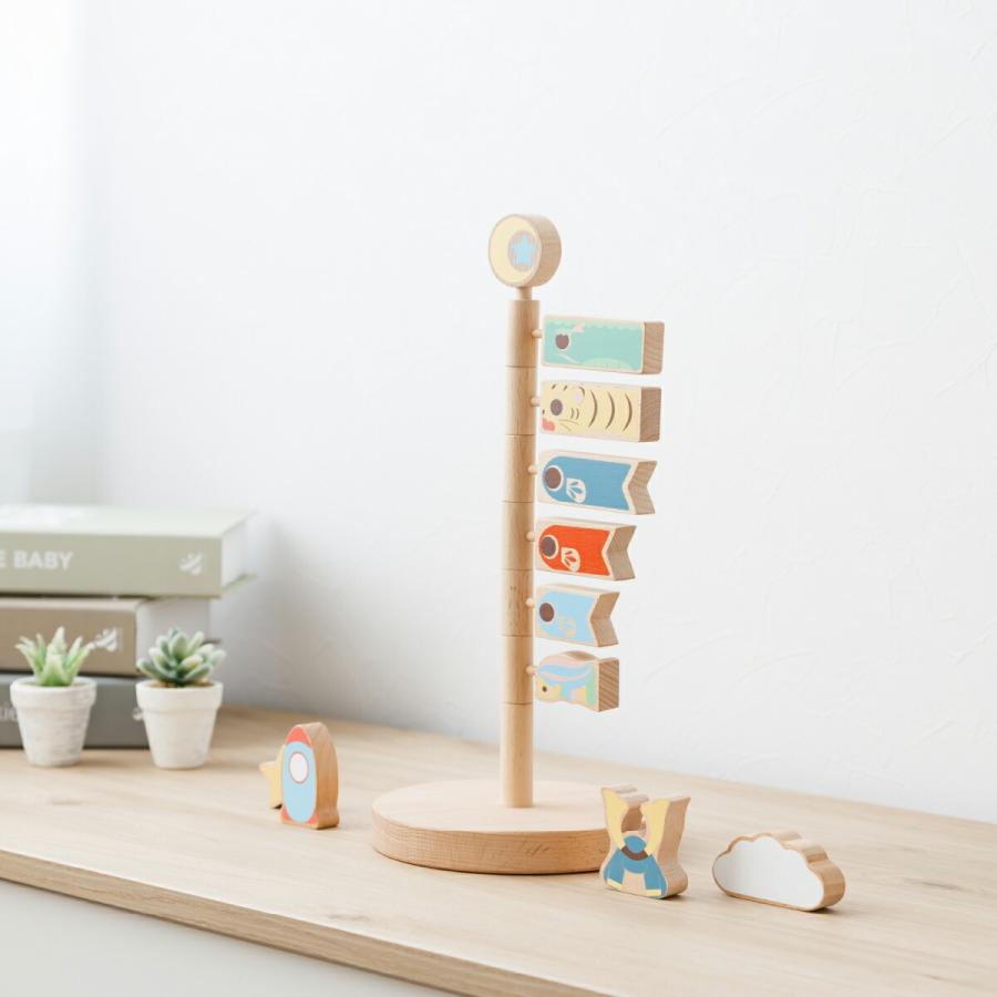 ぷりふあ 鯉のぼり 室内用 木製 おしゃれ コンパクト 卓上 prefer MOKU