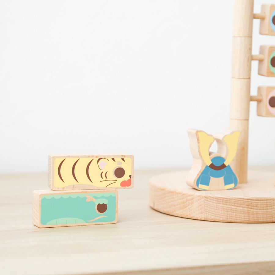 ぷりふあ 鯉のぼり 室内用 木製 おしゃれ コンパクト 卓上 prefer MOKU