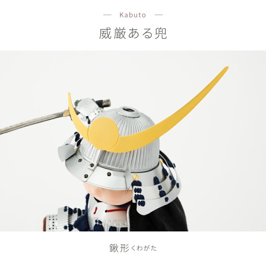 五月人形 コンパクト おしゃれ 子供大将飾り インテリア シック モダン もののふ童 英雄見参 上杉謙信_6