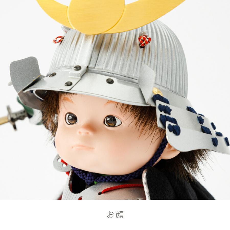 五月人形 コンパクト おしゃれ 子供大将飾り インテリア シック モダン もののふ童 英雄見参 上杉謙信_7