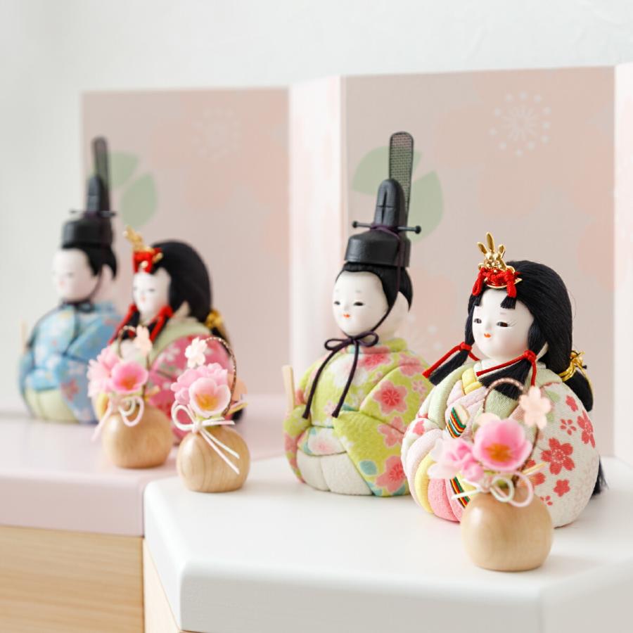 ぷりふあ 雛人形 双子用 姉妹用 収納飾り おしゃれ インテリア  