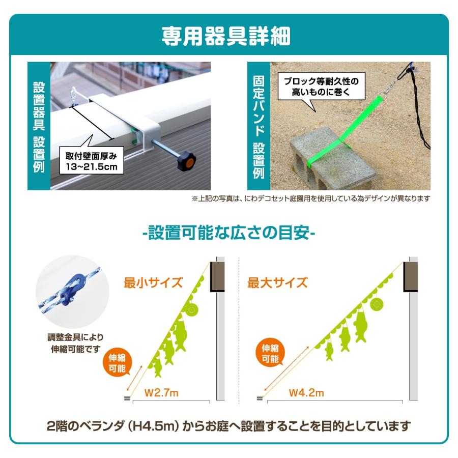 鯉のぼり 庭園用 こいのぼり にわデコ 1m・0.8m・0.6mセット 徳永鯉のぼり 庭用 選べるデザイン アニマル フラワー のりもの_8