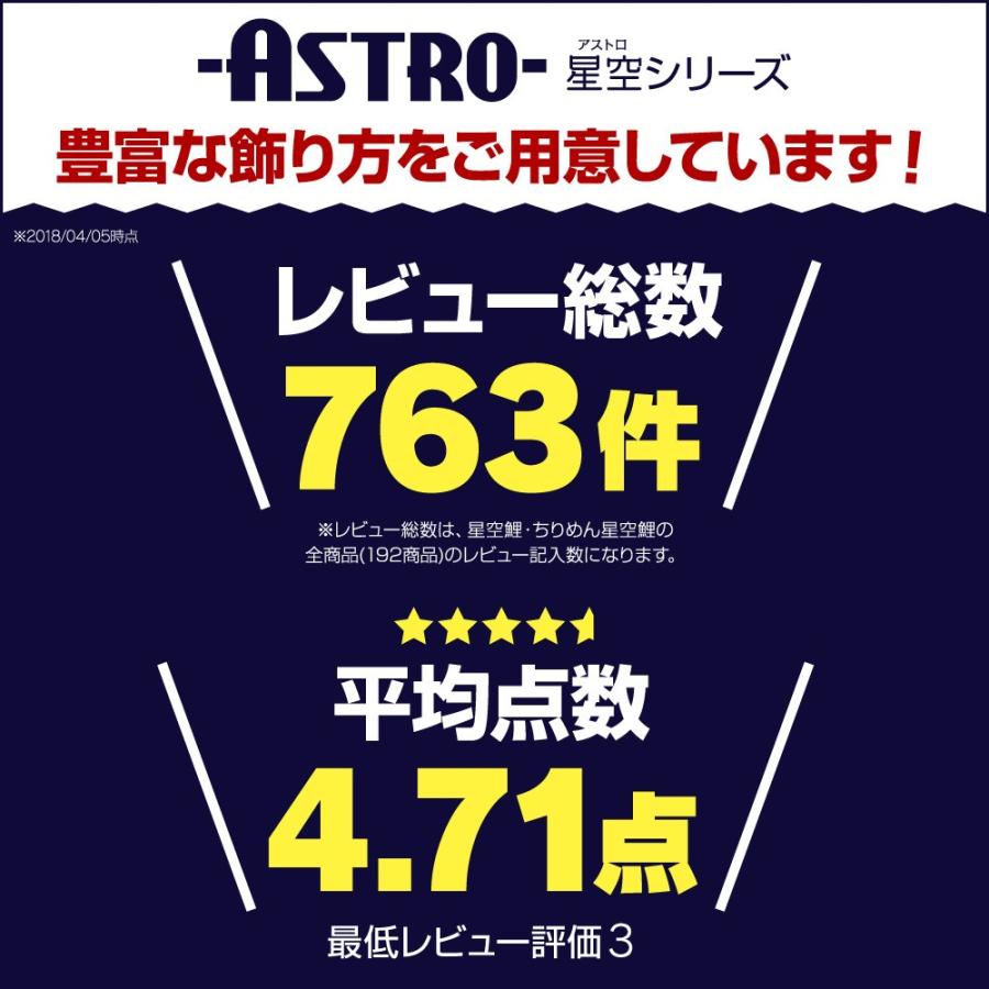 鯉のぼり ベランダ用 こいのぼり ASTRO 星空鯉 1.2m 6点セット 万能取付金具付属 ベランダ スタンダードセット｜prefer｜03