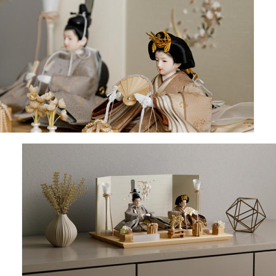 ぷりふあ 雛人形 コンパクト 親王飾り 高級 雛 PREFER CLASSIC