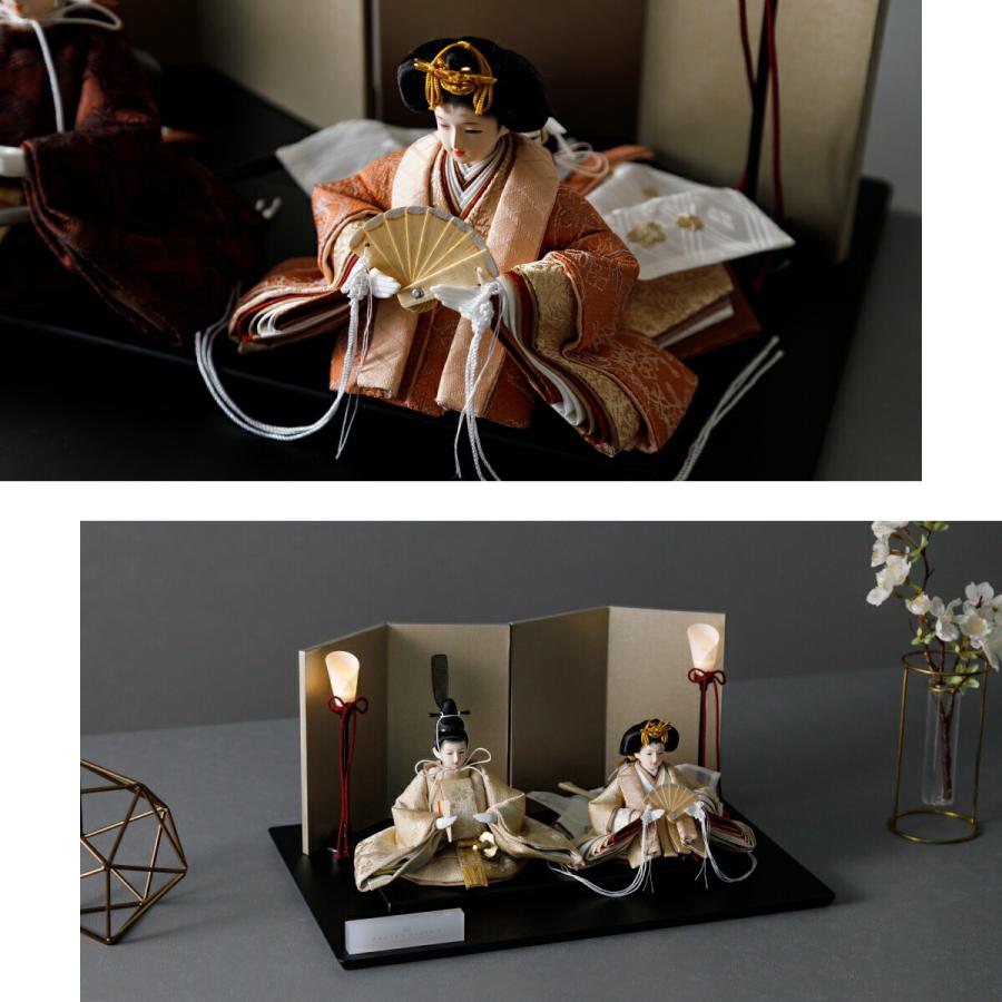 ぷりふあ 雛人形 コンパクト おしゃれ モダン 親王飾り お雛様 雛 高級