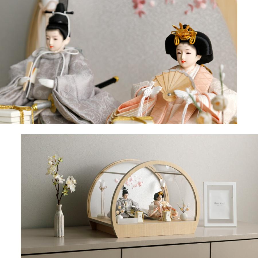 ぷりふあ 雛人形 コンパクト おしゃれ 親王 高級 雛 PREFER CLASSIC