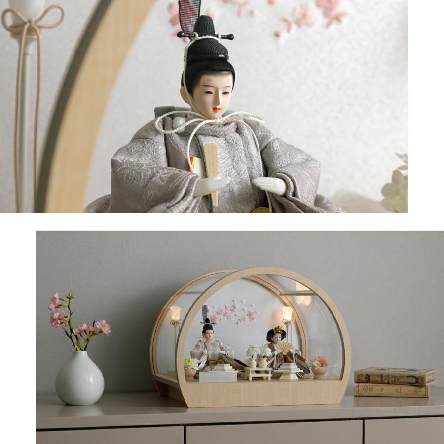 雛人形 親王飾り 葵錦雛大道具付き コンパクトタイプ 時代物 レトロ 雛人形 親王飾り 葵錦雛大道具付き コンパクトタイプ 時代物 レトロ