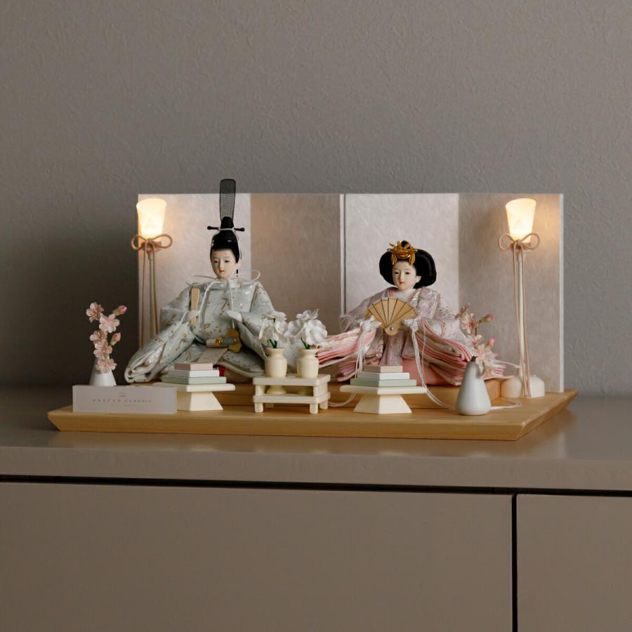 ぷりふあ 雛人形 コンパクト おしゃれ 親王飾り 高級 お雛様 PREFER