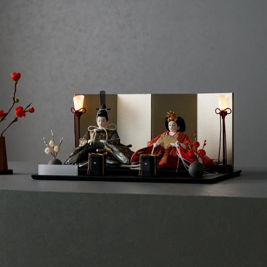 ぷりふあ 雛人形 コンパクト おしゃれ モダン 親王飾り 高級 お雛様