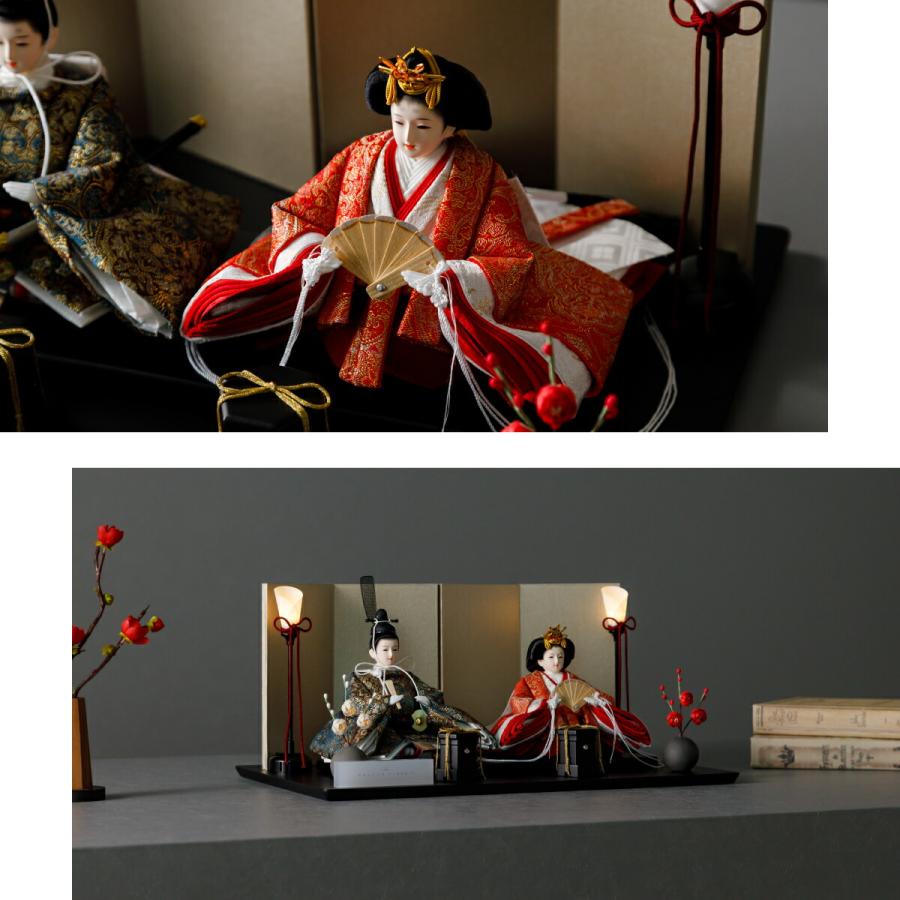 ぷりふあ 雛人形 コンパクト おしゃれ モダン 親王飾り 高級 お雛様