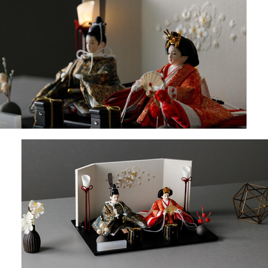 ぷりふあ 雛人形 コンパクト おしゃれ 親王飾り 雛 高級 お雛様 PREFER