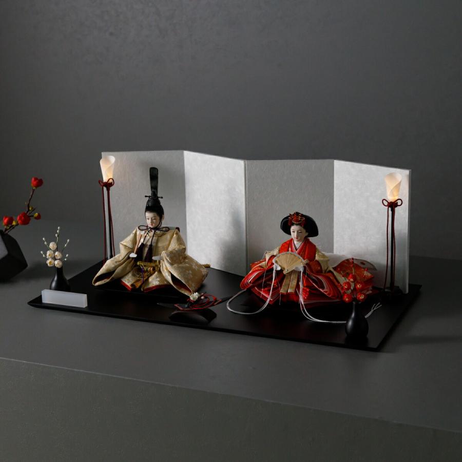 F1-3 美品！高級　溜塗り加工　雛飾り台と屏風のみ　巾80㎝位　親王飾り台 F1-3 美品！高級溜塗り加工雛飾り台と屏風のみ巾80