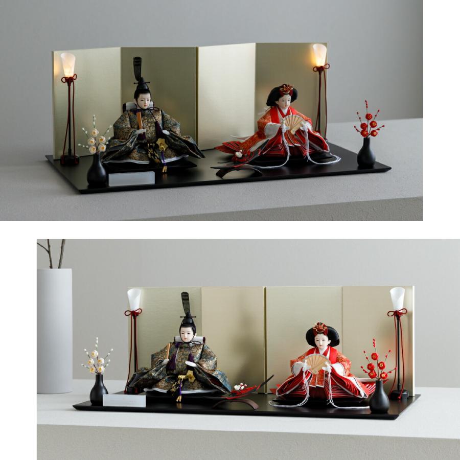 平安古典雛／京都西陣 菊流水鳳凰紋様 秀月 お雛様 ひな飾り 親王飾り