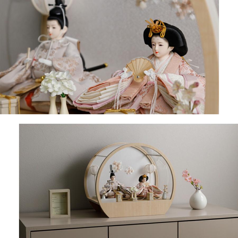 ぷりふあ 雛人形 親王 高級 雛 PREFER CLASSIC ひな人形 丸型ケース