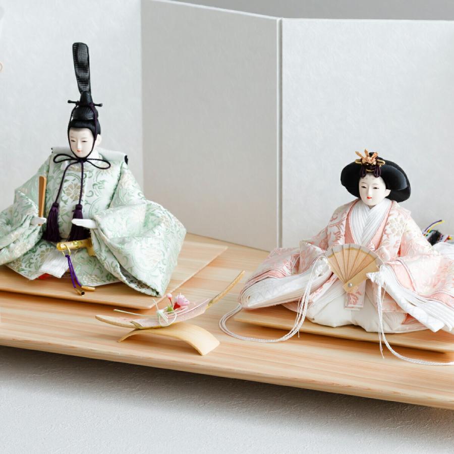 ぷりふあ 雛人形 おしゃれ 親王飾り PREFER CLASSIC 緑綺 りょくき 中