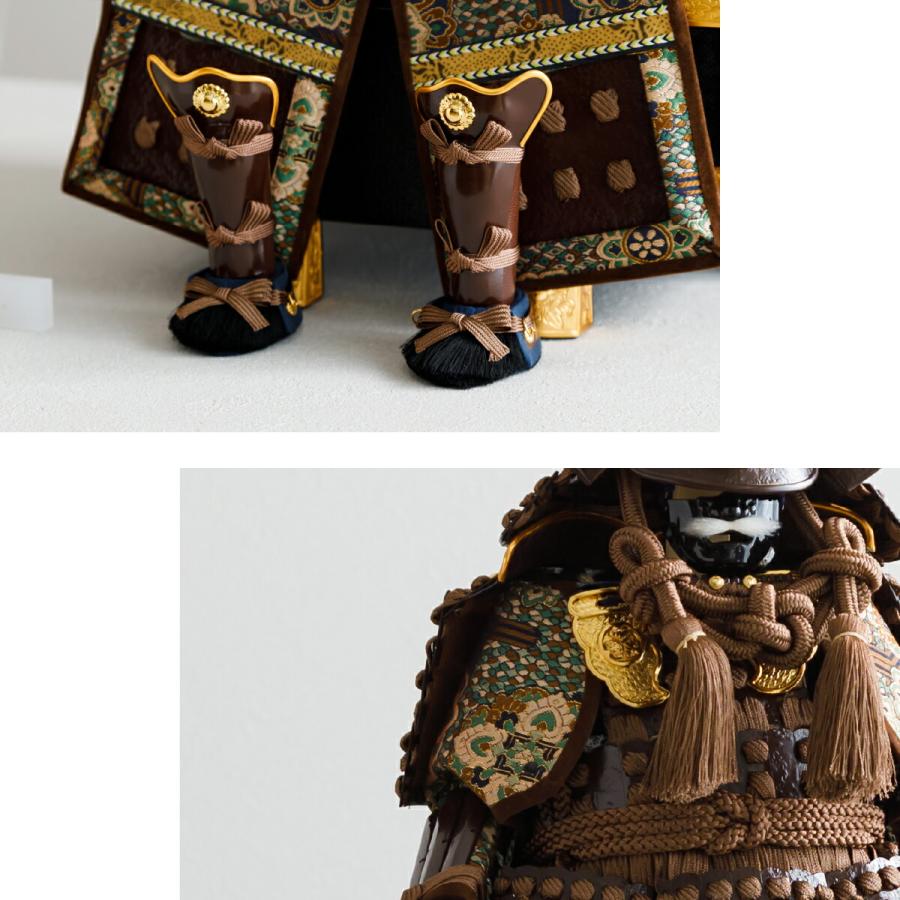 五月人形 コンパクト おしゃれ 鎧飾り 鎧 モダン 高級 5月人形 PREFER CLASSIC 5号鎧 ブラウン 中鍬形 | ぷりふあ | 04