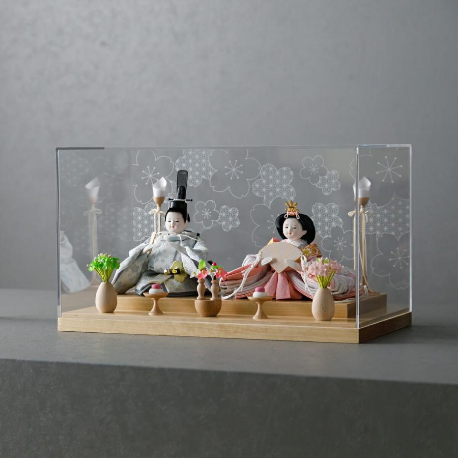 ひな 様 雛人形 コンパクト 平安雛幸 ひな人形 おひなさま 5寸 麹塵