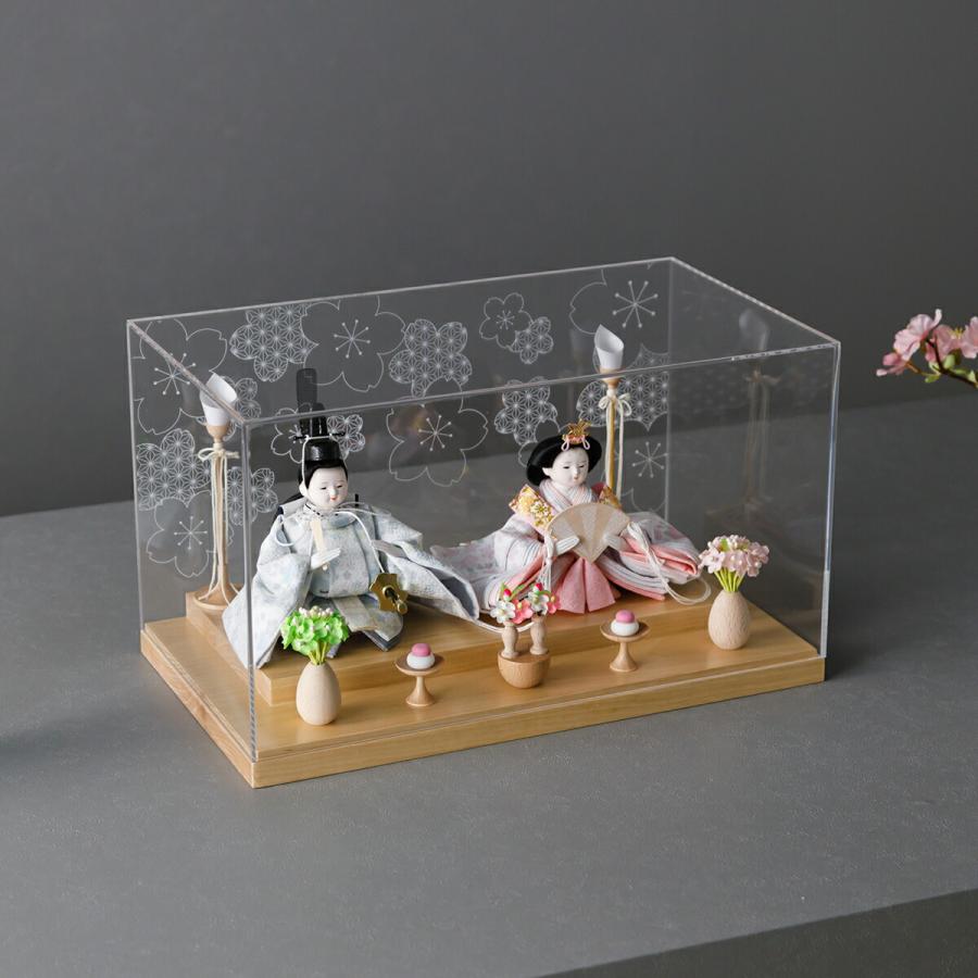 ぷりふあ 雛人形 ケース飾り コンパクト おしゃれ お雛様