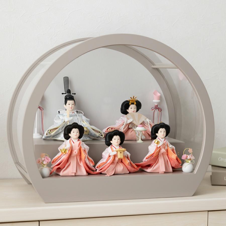 ぷりふあ 雛人形 コンパクト ケース飾り おしゃれ モダン かわいい