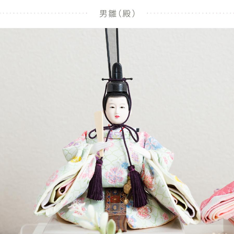 雛人形 コンパクト ケース飾り おしゃれ モダン インテリア ひな人形 おひなさま かわいい お雛様 雛 親王飾り ふるうる 百花 ひゃっか | ぷりふあ | 09