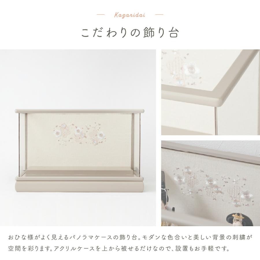雛人形 コンパクト ケース飾り おしゃれ ひな人形 かわいい インテリア 親王 ふるうる はなのうた パノラマケース rinoca りのか 選べる6種類の衣裳 2026年度 | ぷりふあ | 15