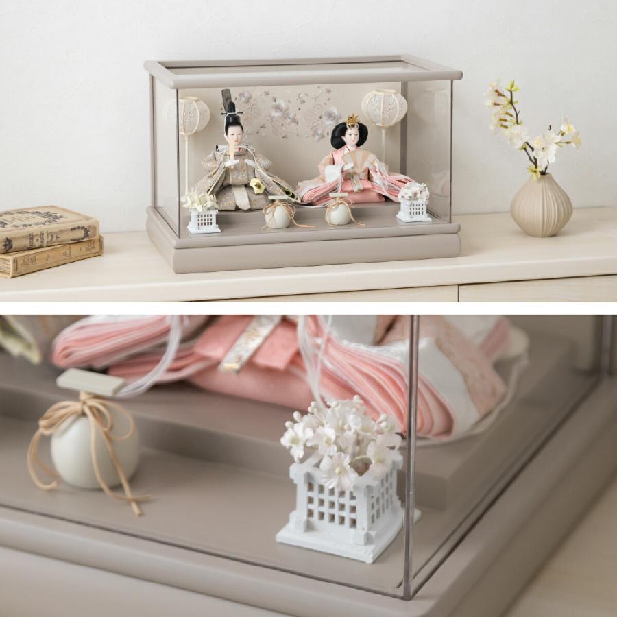 雛人形 コンパクト ケース飾り おしゃれ ひな人形 かわいい インテリア 親王 ふるうる はなのうた パノラマケース rinoca りのか 選べる6種類の衣裳 2026年度 | ぷりふあ | 03