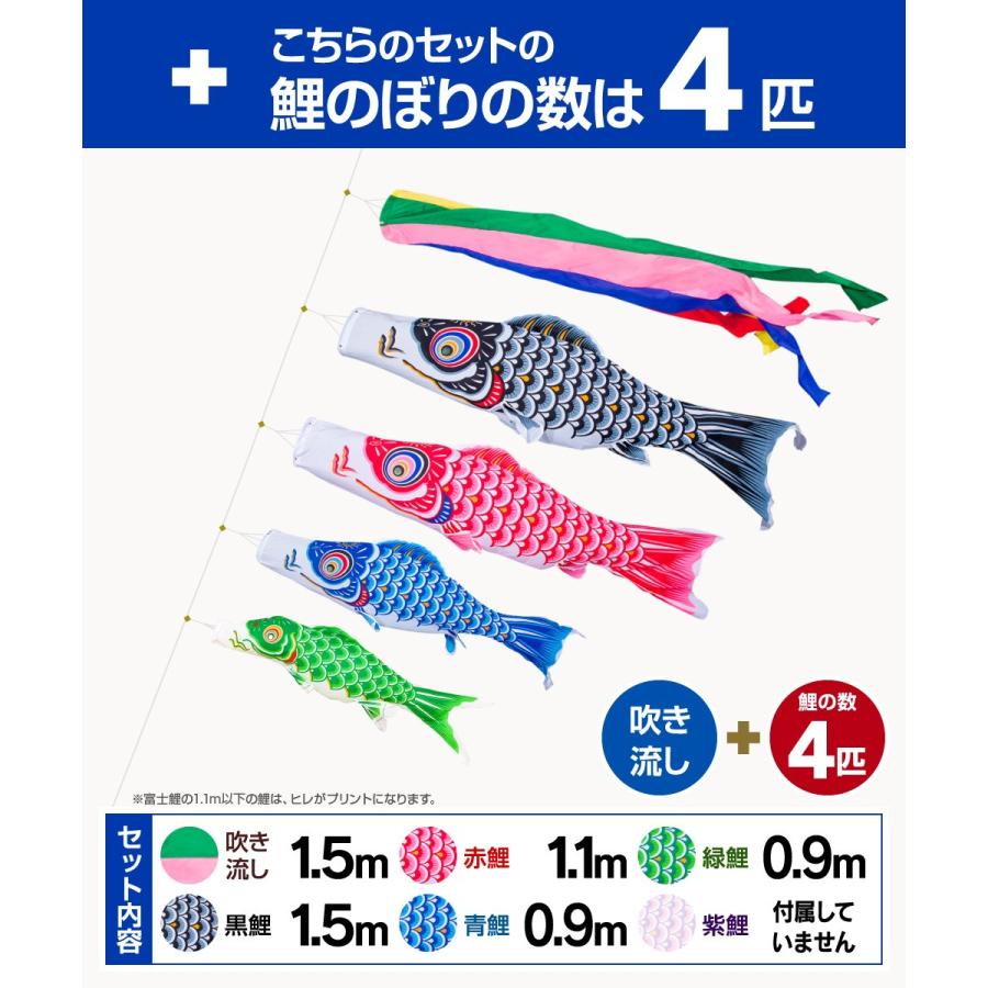 鯉のぼり ベランダ用 こいのぼり フジサン鯉 富士鯉 1.5m 7点 鯉のぼり ベランダ用 こいのぼり フジサン鯉 富士鯉 1.5m 7点
