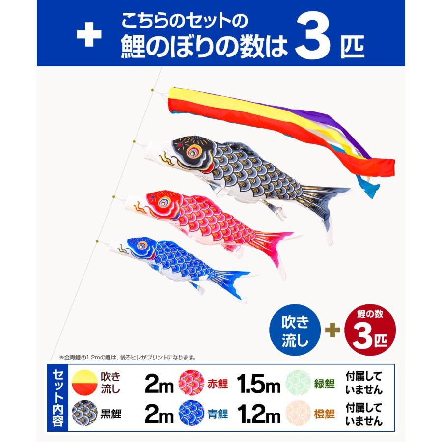 鯉のぼり ベランダ用 こいのぼり 錦鯉 渡辺鯉寿の金文字にたくす親心