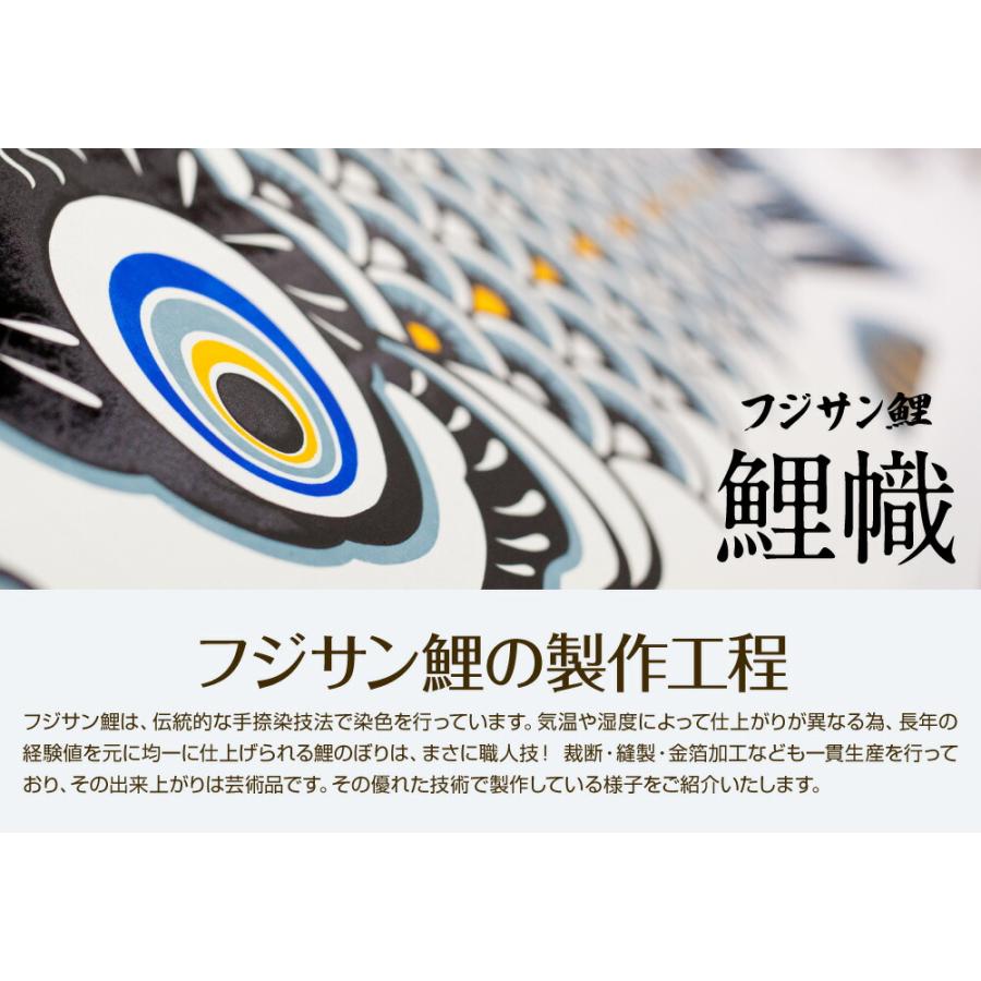 鯉のぼり ベランダ用 こいのぼり フジサン鯉 手描メルヘン鯉 2m 8点セット ワンタッチスタンド付属 ベランダ プレミアムセットの画像