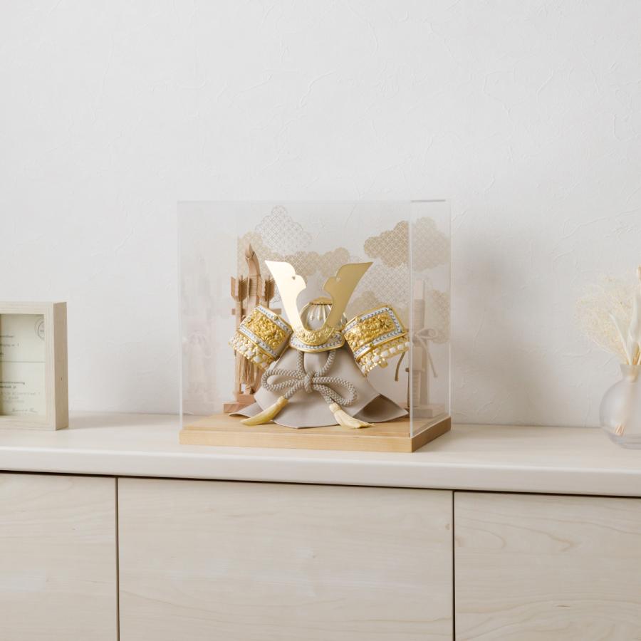 ぷりふあ 五月人形 コンパクト おしゃれ ケース飾り 兜 モダン 5月人形