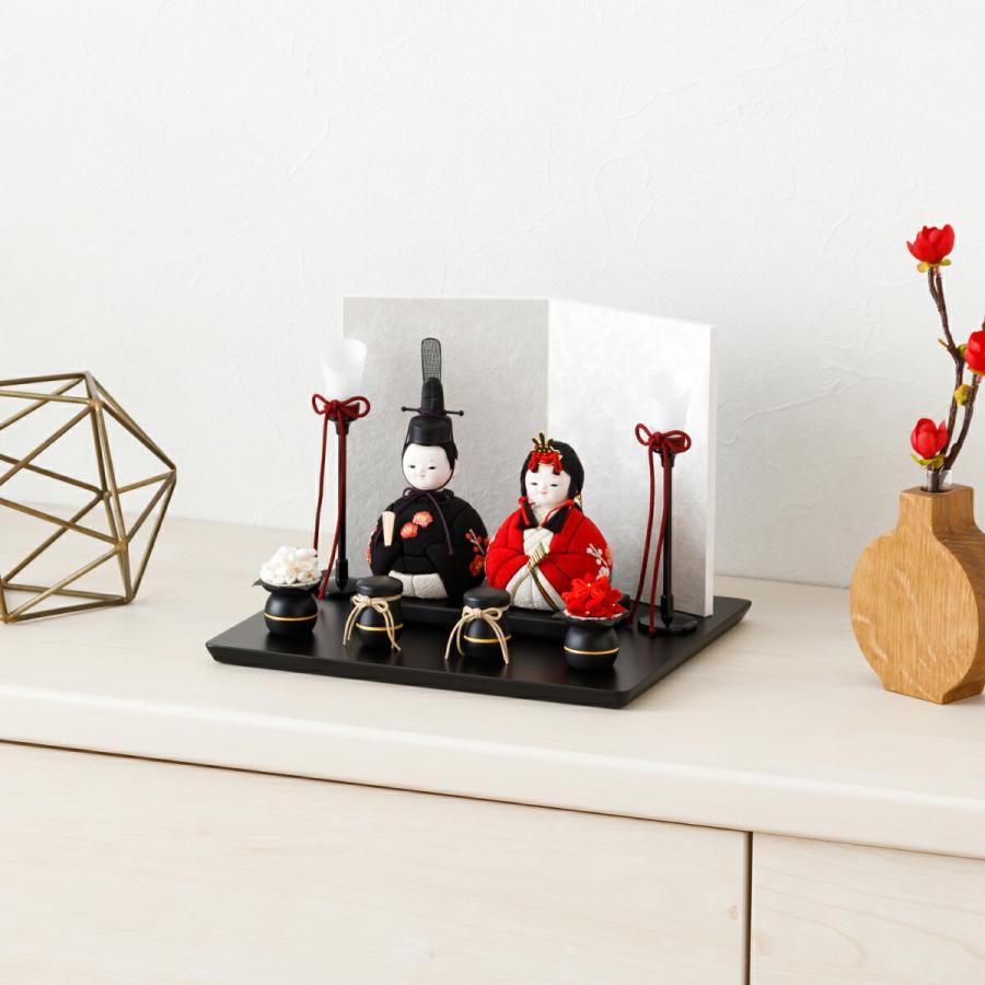 ぷりふあ 雛人形 おしゃれ コンパクト かわいい 木目込み ちとせ