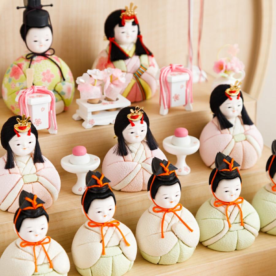 ぷりふあ 雛人形 ケース飾り コンパクト おしゃれ お雛様 かわいい 雛