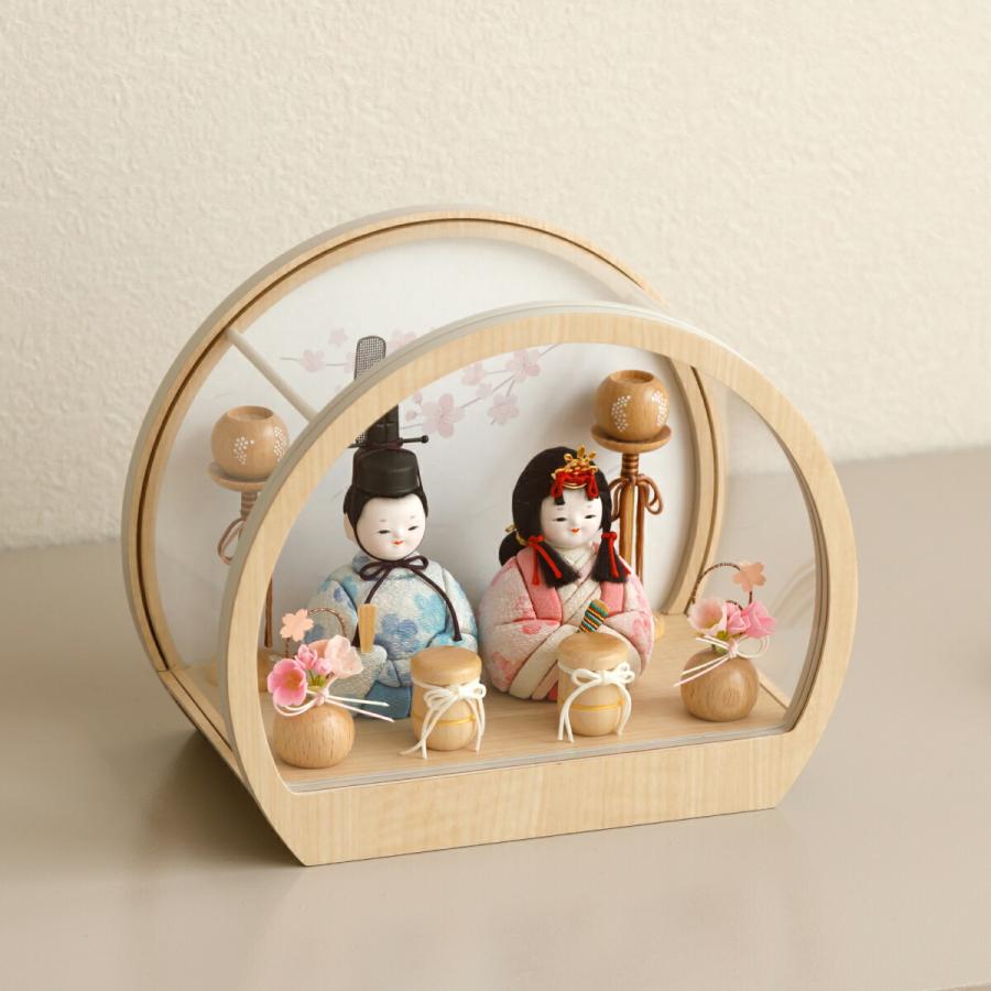ぷりふあ 雛人形 ケース飾り コンパクト おしゃれ お雛様 かわいい 雛