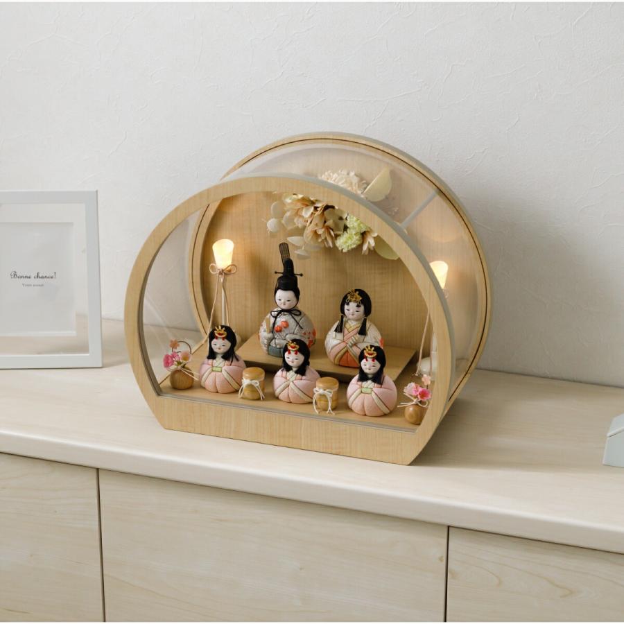 雛人形 ケース付き 多色 楽天市場】雛人形 コンパクト ケース飾り 久月 よろこび雛 【2026年度