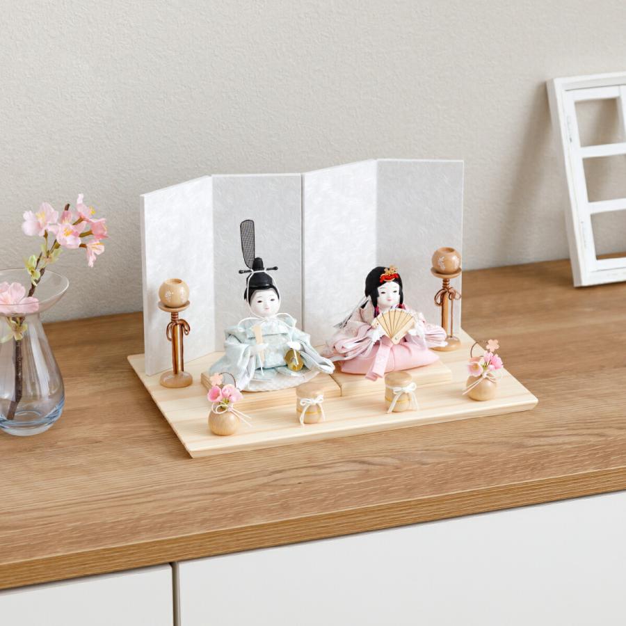 ぷりふあ 雛人形 おしゃれ コンパクト かわいい 衣 ちとせ ナチュラル