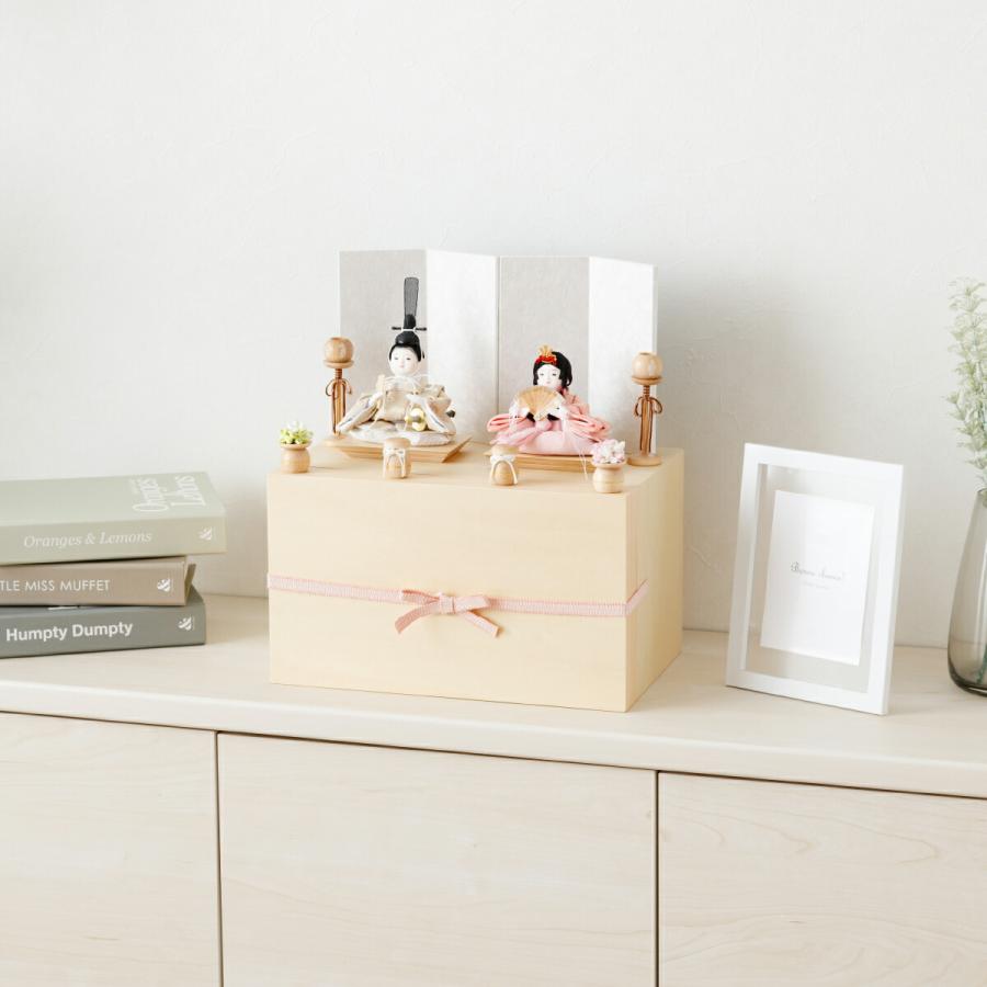 ぷりふあ 雛人形 収納飾り おしゃれ コンパクト かわいい 衣 真田紐