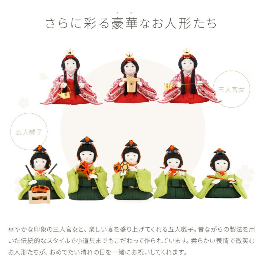 ぷりふあ 雛人形 ケース飾り コンパクト おしゃれ かわいい 丸型