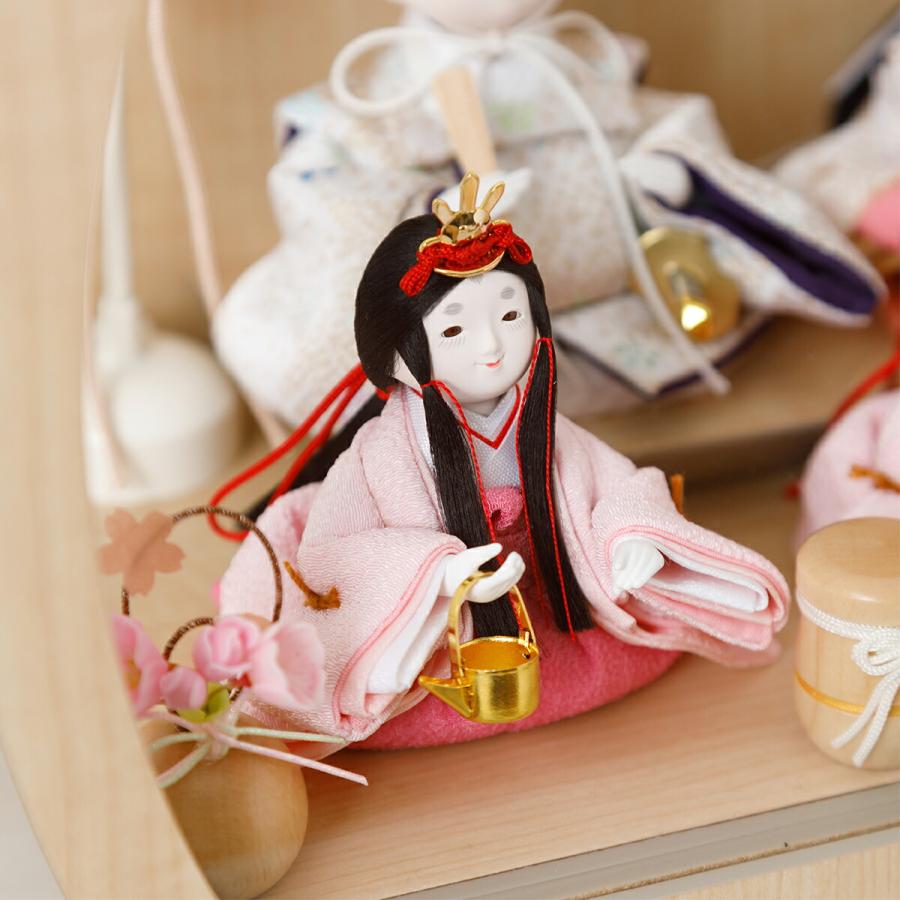 藤菊作 ひな人形 ケース飾り 三段セット 和風 インテリア 雛祭り