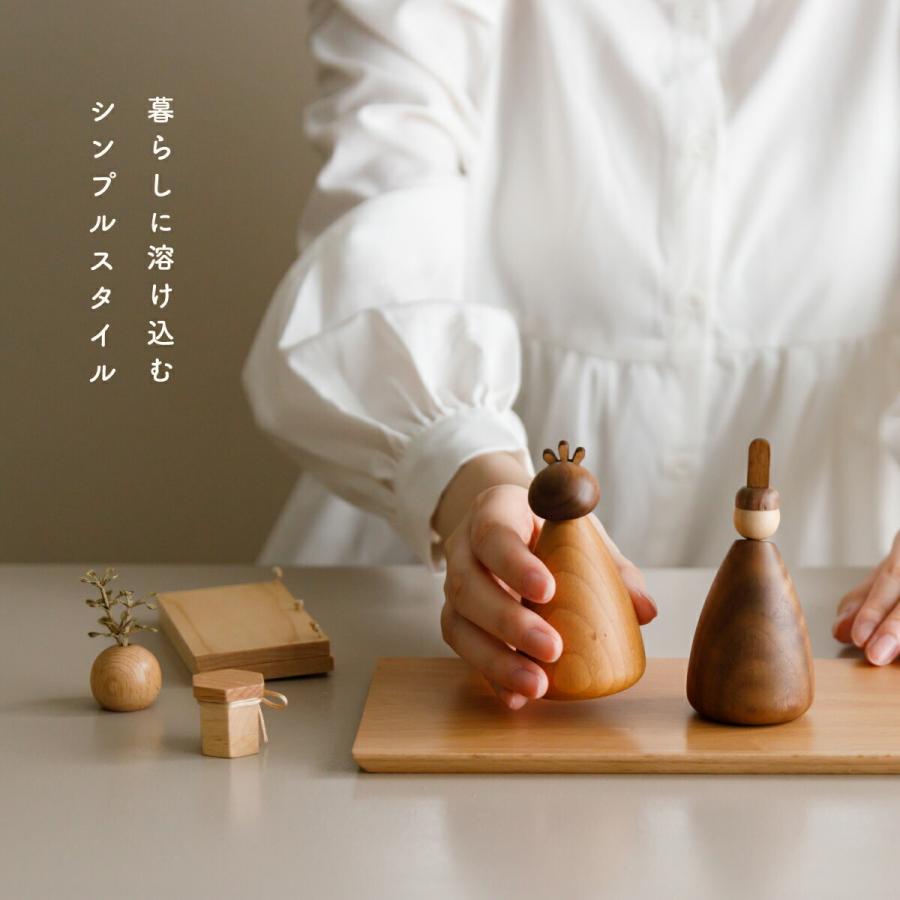 雛人形 木製 コンパクト おしゃれ モダン かわいい 親王飾り ひな人形 prefer MOKU 木製雛人形 mitomi 選べる丸型オプションケース 平飾り ケース飾り | ぷりふあ | 05