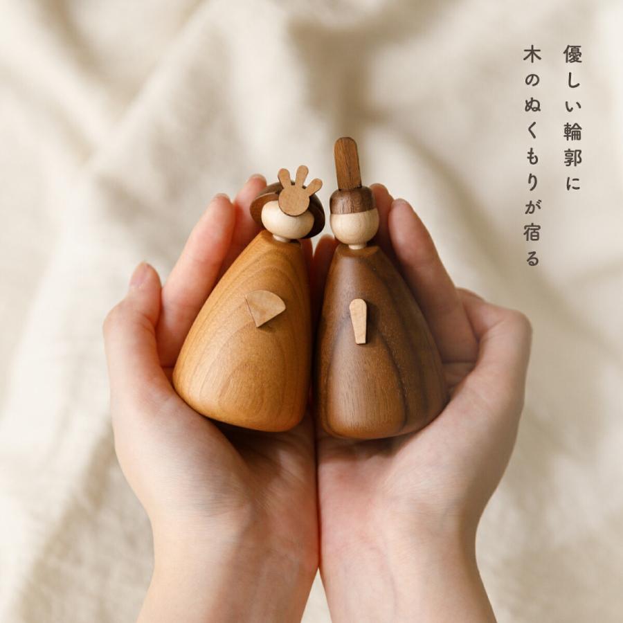 雛人形 木製 コンパクト おしゃれ モダン かわいい 親王飾り ひな人形 prefer MOKU 木製雛人形 mitomi 選べる丸型オプションケース 平飾り ケース飾り | ぷりふあ | 06
