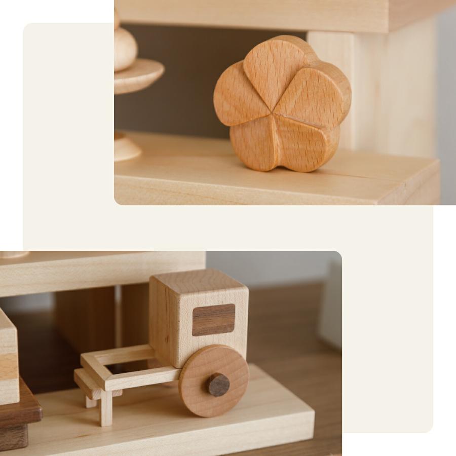 雛人形 木製 コンパクト おしゃれ かわいい ひな人形 親王 五人 小さい prefer MOKU 木製雛人形 sarisa 選べるオプションケース 選べるセット 段飾り ケース飾り | ぷりふあ | 07