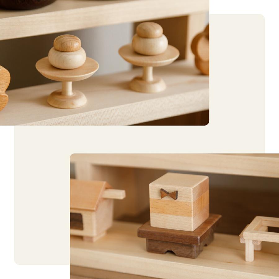 雛人形 木製 コンパクト おしゃれ かわいい ひな人形 親王 五人 小さい prefer MOKU 木製雛人形 sarisa 選べるオプションケース 選べるセット 段飾り ケース飾り | ぷりふあ | 09